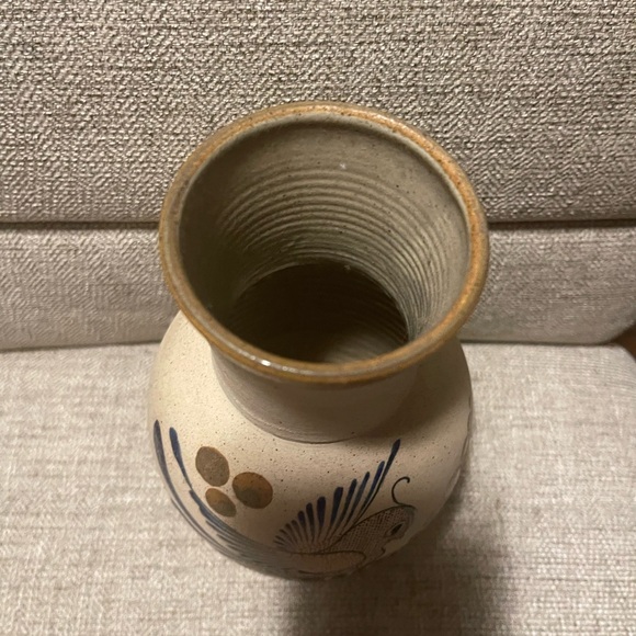 Vintage Mexican Tonala Bird Floral Vase - Picture 5 of 5